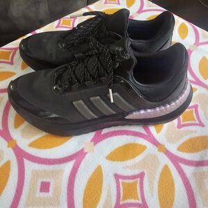 Adidas Black Athletic Shoes with Rugged Outsole